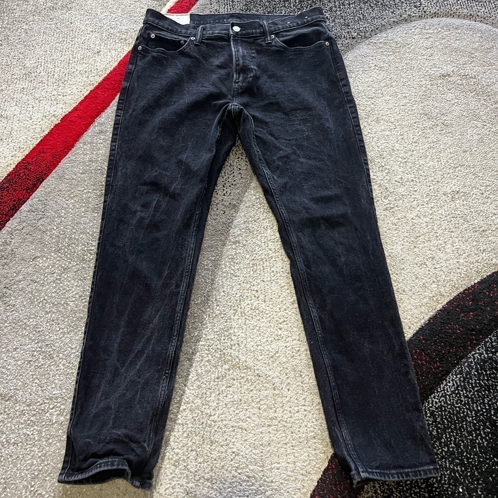 Abercrombie & Fitch Black Vintage Faded Skinny Jeans